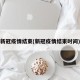 新冠疫情结束(新冠疫情结束时间)